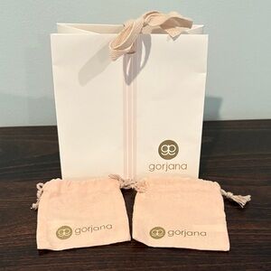 Gorjana Pink Pouches with White Gift Bag